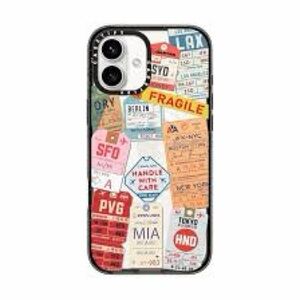 iPhone 16 Casetify Travel Sticker iPhone Case - Multicolor